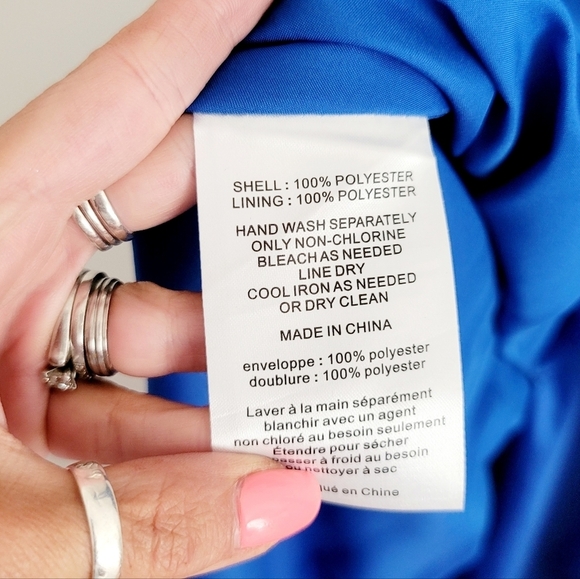 White by Vera Wang Blue One Shoulder satin maxi dress Gown Size 6 - Picture 10 of 10